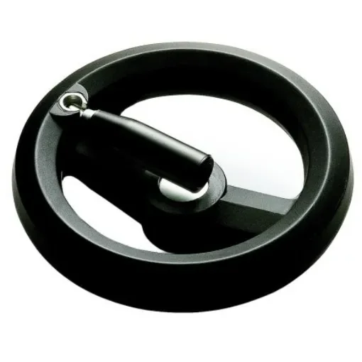 RS PRO Black Glass-Fibre Reinforced Technopolymer Hand Wheel, 126mm diameter - 1612009 product image