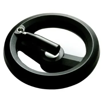 RS PRO Black Technopolymer Hand Wheel, 160mm diameter - 1612012 product image