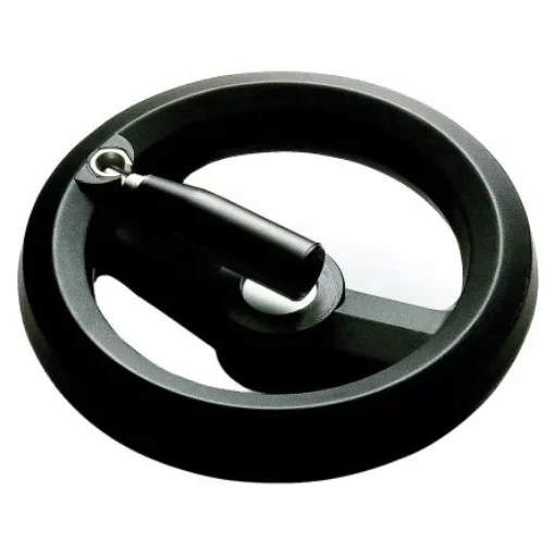 RS PRO Black Glass-Fibre Reinforced Technopolymer Hand Wheel, 160mm diameter - 1612013 product image