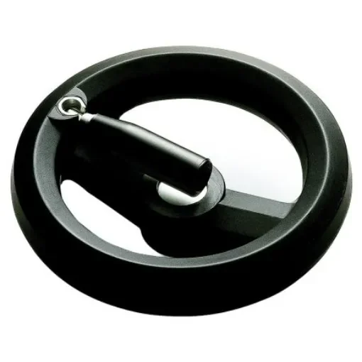 RS PRO Black Glass-Fibre Reinforced Technopolymer Hand Wheel, 200mm diameter - 1612015 product image