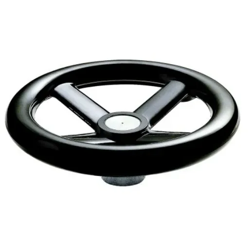 RS PRO Black Phenoplast, Vegetal Fibre Reinforced Hand Wheel, 120mm diameter - 1612019 product image