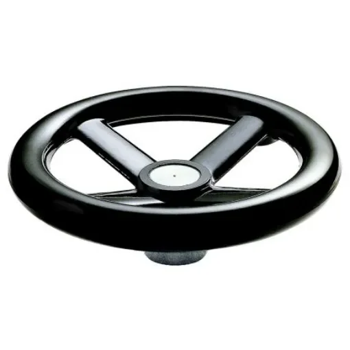 RS PRO Black Hand Wheel, 160mm diameter - 1612022 product image