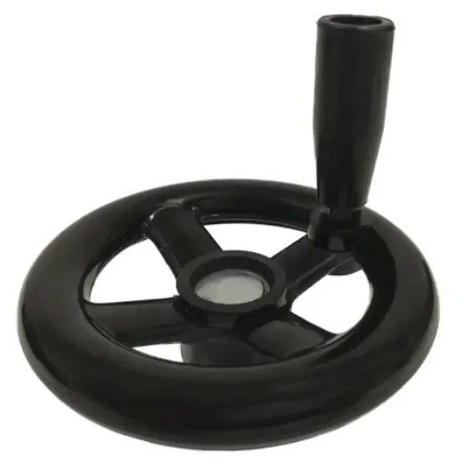 RS PRO Black Hand Wheel, 120mm diameter - 1612027 product image