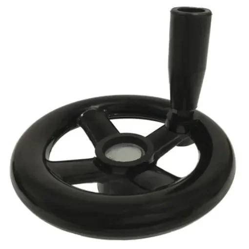 RS PRO Black Hand Wheel, 200mm diameter - 1612030 product image