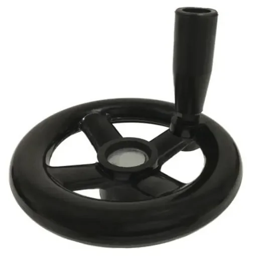 RS PRO Black Phenoplast, Vegetal Fibre Reinforced Hand Wheel, 250mm diameter - 1612031 product image