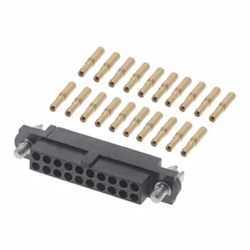 HARWIN M80 Connector Kit Containing 20 Barrel Crimp Contacts Loose, Crimp Shell, Housing with Hexagonal Slotted - M80-4612005 product image