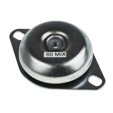RS PRO Round M12 Anti Vibration Mount, Pedestal Mount with 450kg Compression Load - 1623221 product image
