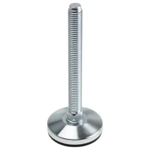 RS PRO M12 Rubber Adjustable Foot, 900kg Static Load Capacity 3° Tilt Angle - 1623253 product image