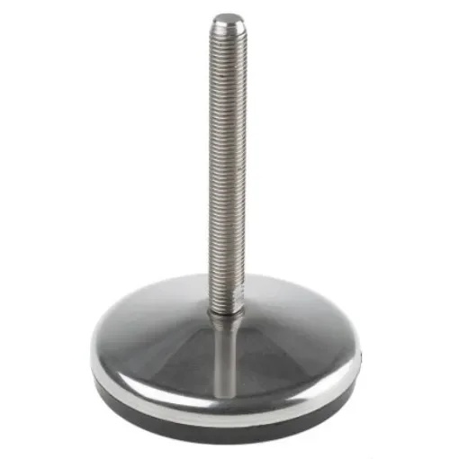 RS PRO M16 Rubber Adjustable Foot, 3000kg Static Load Capacity 10° Tilt Angle - 1623263 product image
