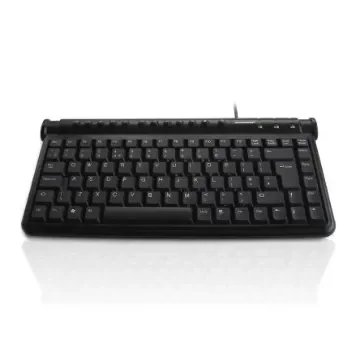 Ceratech KYB-MINIHUB2-BLK Wired USB Multimedia Keyboard, QWERTY (UK), Black product image