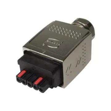 HARTING Power Connector, 16A, Male, Han PushPull (V14) Series, 5 Contacts - 09354340401 product image