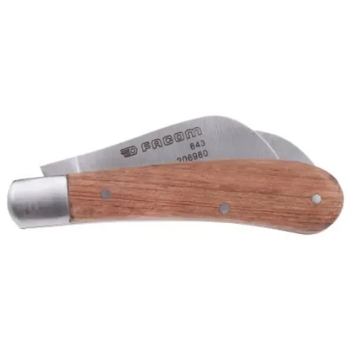 Facom Twin-Blade Twin Electrician Knife, 100mm Closed Length, 115g - 843 product image