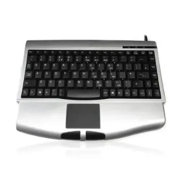 Ceratech KYBAC540-USBSILV Wired USB Compact Keyboard, QWERTY (French), Silver product image