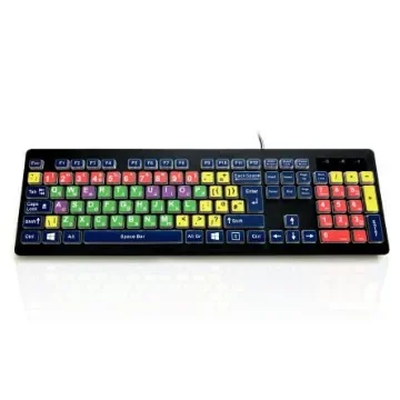 Ceratech KYB-RAINBOW2-MIX Wired USB Keyboard, QWERTY (UK), Multi Colour product image