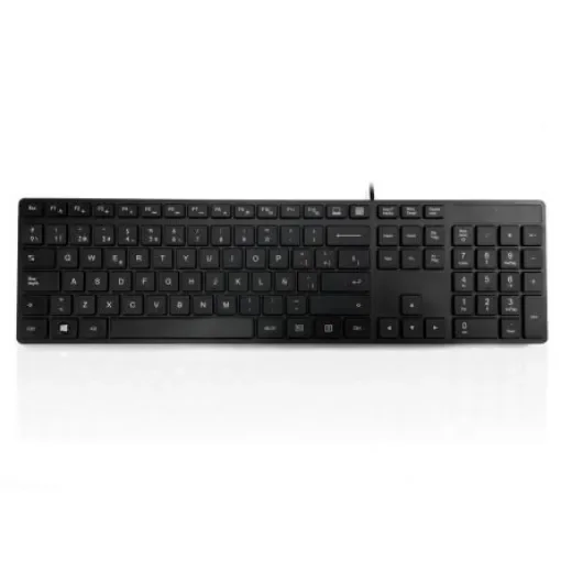 Ceratech KYBAC301-UBLK-SP Wired USB Compact Keyboard, QWERTY (Spain), Black product image