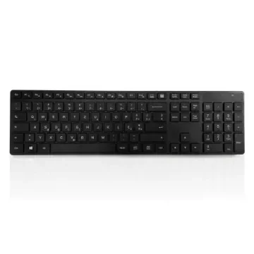 Ceratech KYBAC301-BTBK-PL Wireless USB Keyboard, QWERTZ, Black product image