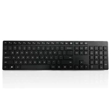 Ceratech KYBAC301-BTBK-US Wireless USB Keyboard, QWERTY (US), Black product image