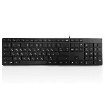 Ceratech KYBAC301-PBLK-CY Wired PS/2 Multimedia Keyboard, QWERTY, Black product image