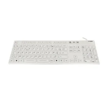 Ceratech KYBNA-SIL105WHFR Wired PS/2, USB Medical Keyboard, QWERTY (French), White product image