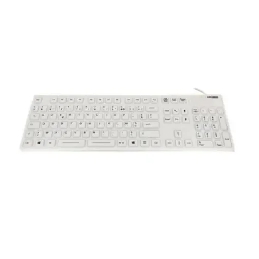 Ceratech KYBNA-SIL105WHFR Wired PS/2, USB Medical Keyboard, QWERTY (French), White product image