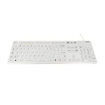 Ceratech KYBNA-SIL105WHUS Wired PS/2, USB Medical Keyboard, QWERTY (US), White product image