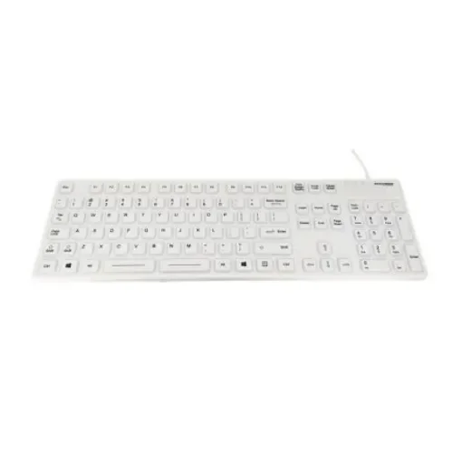Ceratech KYBNA-SIL105WHUS Wired PS/2, USB Medical Keyboard, QWERTY (US), White product image