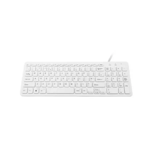 Ceratech KYB-BIO960-UBWH Wireless Bluetooth Compact Keyboard, QWERTY (UK), White product image