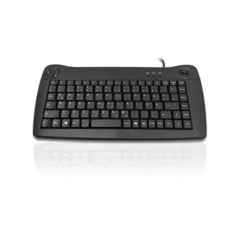 Ceratech KYBAC5010-UBKGR Wired USB Compact Keyboard, QWERTZ (German), Black product image