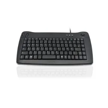 Ceratech KYBAC5010-PBKGR Wired PS/2, USB Compact Keyboard, QWERTZ (German), Black product image