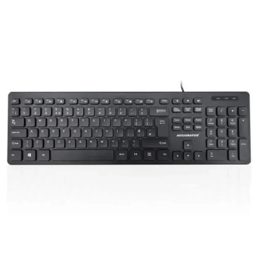 Ceratech KYBAC360U-HUBBLK Wired USB Multimedia Keyboard, QWERTY (UK), Black product image