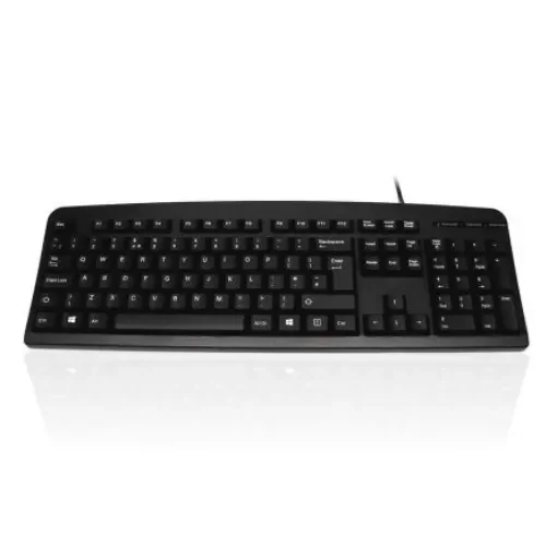Ceratech KYBAC201-PS2BLK Wired PS/2 Multimedia Keyboard, QWERTY (UK), Black product image