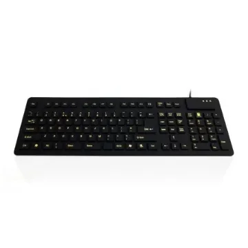 Ceratech KYB-WP127-V2-VIS Wired PS/2, USB Keyboard, QWERTY (UK), Black product image