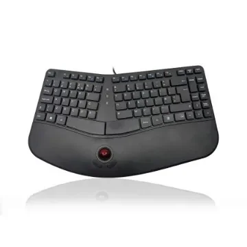 Ceratech KYB-CONTOUR-TB Wired USB Compact Keyboard, QWERTY (UK), Black product image