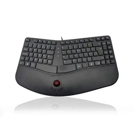 Ceratech KYB-CONTOUR-TB Wired USB Compact Keyboard, QWERTY (UK), Black product image