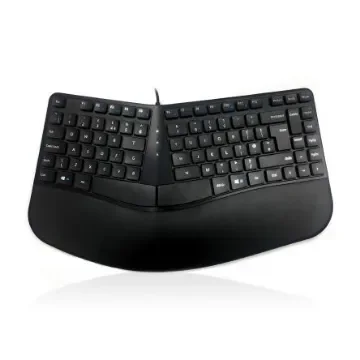 Ceratech KYB-CONTOUR-UBK Wired USB Compact Keyboard, QWERTY (UK), Black product image