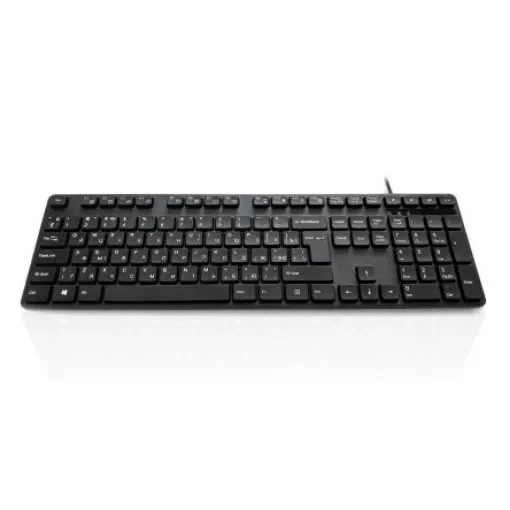 Ceratech KYBAC302-UBLK-UA Wired USB Multimedia Keyboard, QWERTY, Black product image
