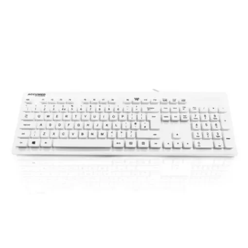 Ceratech KYB-MED-AQUA-UW Wired USB Medical Keyboard, QWERTY (UK), White product image