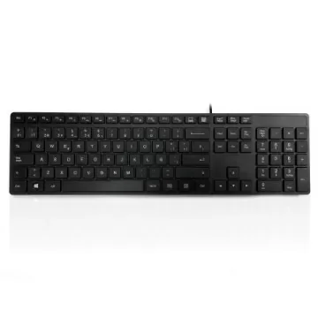 Ceratech KYBAC301-PBLK-SP Wired PS/2 Multimedia Keyboard, QWERTY (Spain), Black product image