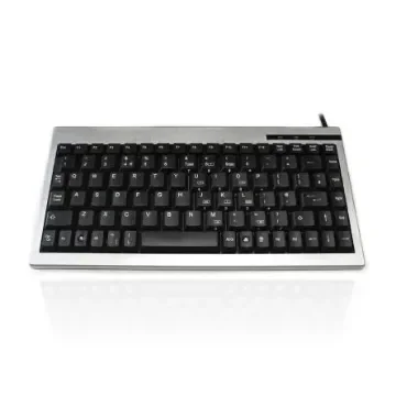 Ceratech KYBAC595-USBSILV Wired USB Compact Keyboard, QWERTY (French), Silver product image
