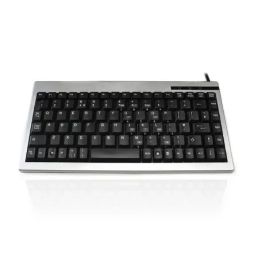 Ceratech KYBAC595-USBSILV Wired USB Compact Keyboard, QWERTY (French), Silver product image