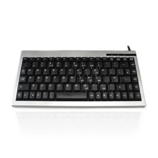 Ceratech KYBAC595-PS2SIL Wired USB Compact Keyboard, QWERTY (French), Silver product image