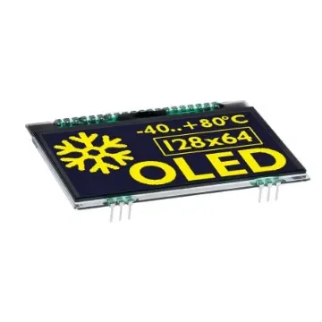 Display Visions 2.9in Yellow OLED Display 128 x 64pixels Graphics I2C, SPI Interface - EA OLEDL128-6LGA product image