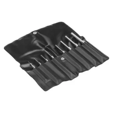 Bahco 8-Piece Punch Set, 0.9 mm, 1.4 mm, 1.8 mm, 2.4 mm, 2.8 mm, 3.4 mm, 3.9 mm, 6 mm Shank, 75 mm, 85 mm, 90 mm, 95 - 3659/8T product image