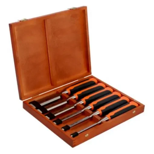 Bahco 6 pieces Piece Chisel Set, 266mm Length, 6 mm, 10 mm, 12 mm, 18 mm, 25 mm, 32 mm Blade Width - 424P-S6-EUR product image