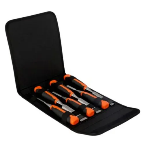 Bahco 6 pieces Piece Chisel Set, 266mm Length, 6 mm, 10 mm, 12 mm, 18 mm, 25 mm, 32 mm Blade Width - 424P-S6-PP product image
