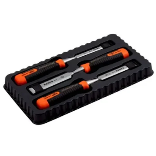 Bahco 3 Piece Chisel Set, 175mm Length, 12 mm, 18 mm, 25 mm Blade Width - 434-S3-EUR product image