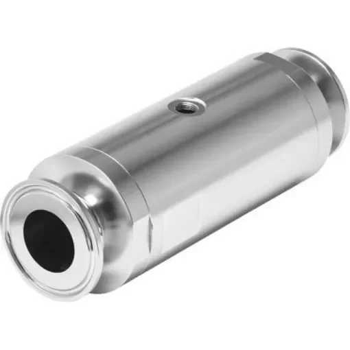 Festo VZQA Series Tube Pinch Valve, G 1/2 Female Inlet Port, 25mm Tube Inlet Port x G 1/2 Female Outlet Port x 25mm - VZQA-C-M22U-25-S5S5-V4V4E-4 product image