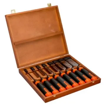 Bahco 8 Piece Chisel Set, 318mm Length, 6 mm, 10 mm, 12 mm, 16 mm, 18 mm, 25 mm, 32 mm, 38 mm Blade Width - 434-S8-EUR product image