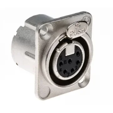 Neutrik Panel Mount XLR Connector, Female, 50 V, 6 Way, Silver over Nickel Plating - NC6FD-LX product image