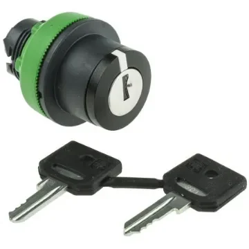 Schneider Electric Harmony XB5 3-position Key Switch Head, Spring Return Right to Centre, 30mm Cutout - ZB5FG08 product image